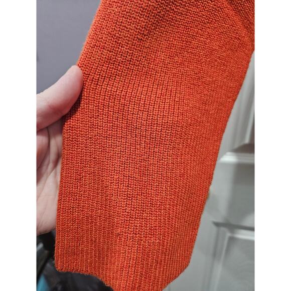J. Jill V-neck Cotton Blend Sweater Orange Rust Size XL SKU 179 - Picture 4 of 11